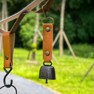 Outdoor Bell Pendant with Loud Clear Sound To Repel Bear Faux Leather Easy Attach