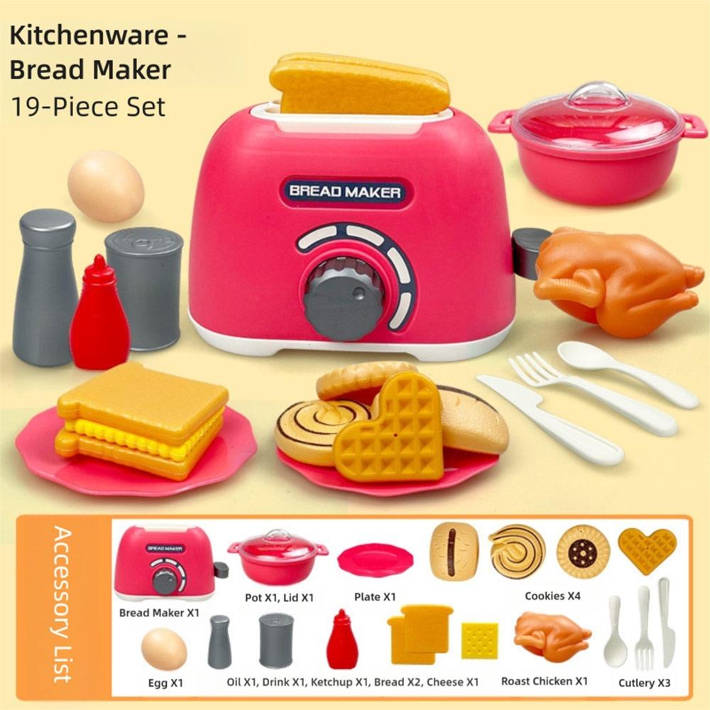 Multicolor Kids Cooking Playset Microwave Gas Stove Playing House Kitchen Toy Plastic Simulation Design Simulation Rice Cooker