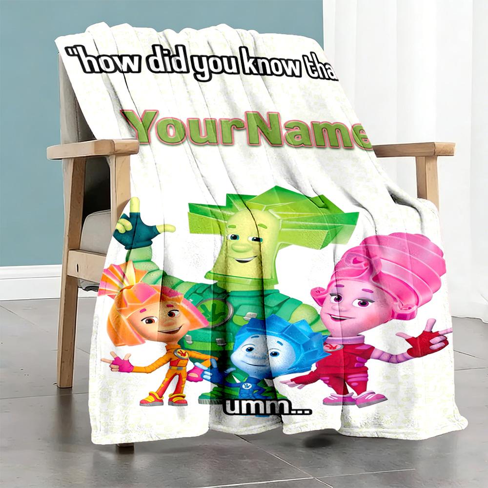 Fixies Customize Text Blanket Throw Personalized Blanket Durable Comfort Perfect for Picnics Livingroom Bedding Sofa for All Occasions