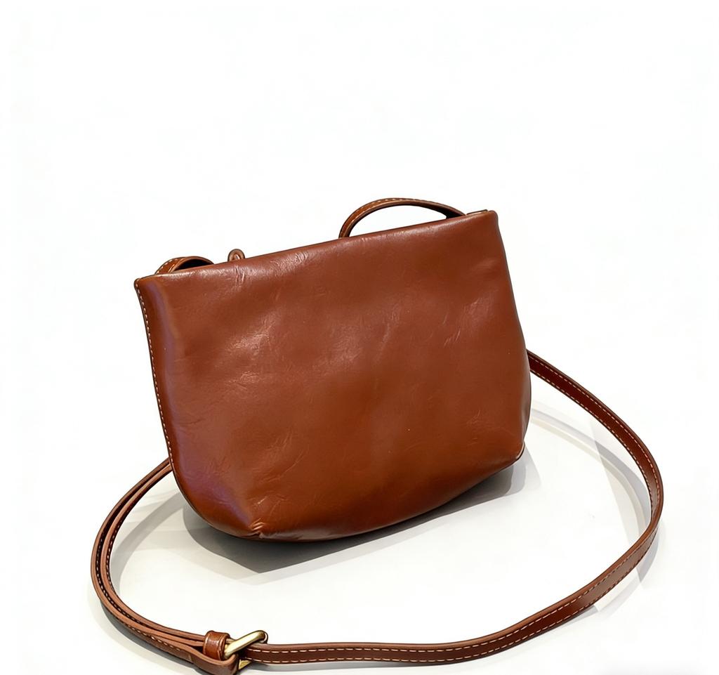 Neue Crossbody-Tasche Mini Phe Tasche Oberleder Rindsleder Umhängetasche Minimalistisch Leicht Tragbar Geldbörse