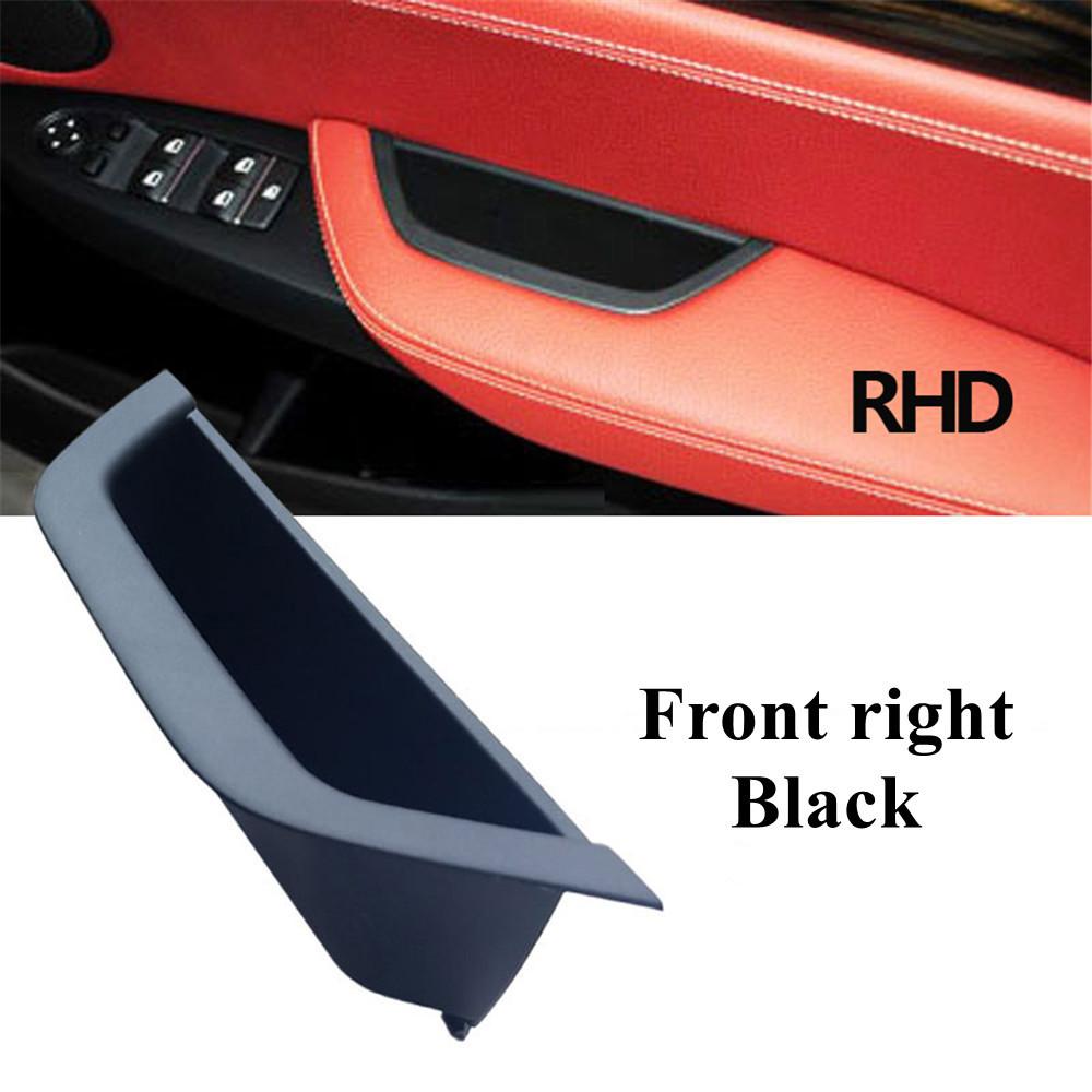 

RHD высшего качества автомобильная внутренняя дверная ручка с кожаным чехлом, отделка подлокотника водителя для BMW X3 X4 F25 F26 Front Right Black