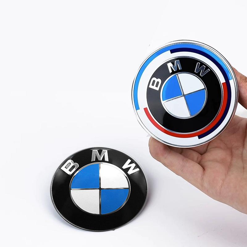 2Pcs 74mm 82mm Car Hood Emblem Front Bonnet Logo Trunk Badge Accessories For BMW E90 E46 F10 F30 E87 F20 G20 E60 E61 F25 E36 X3