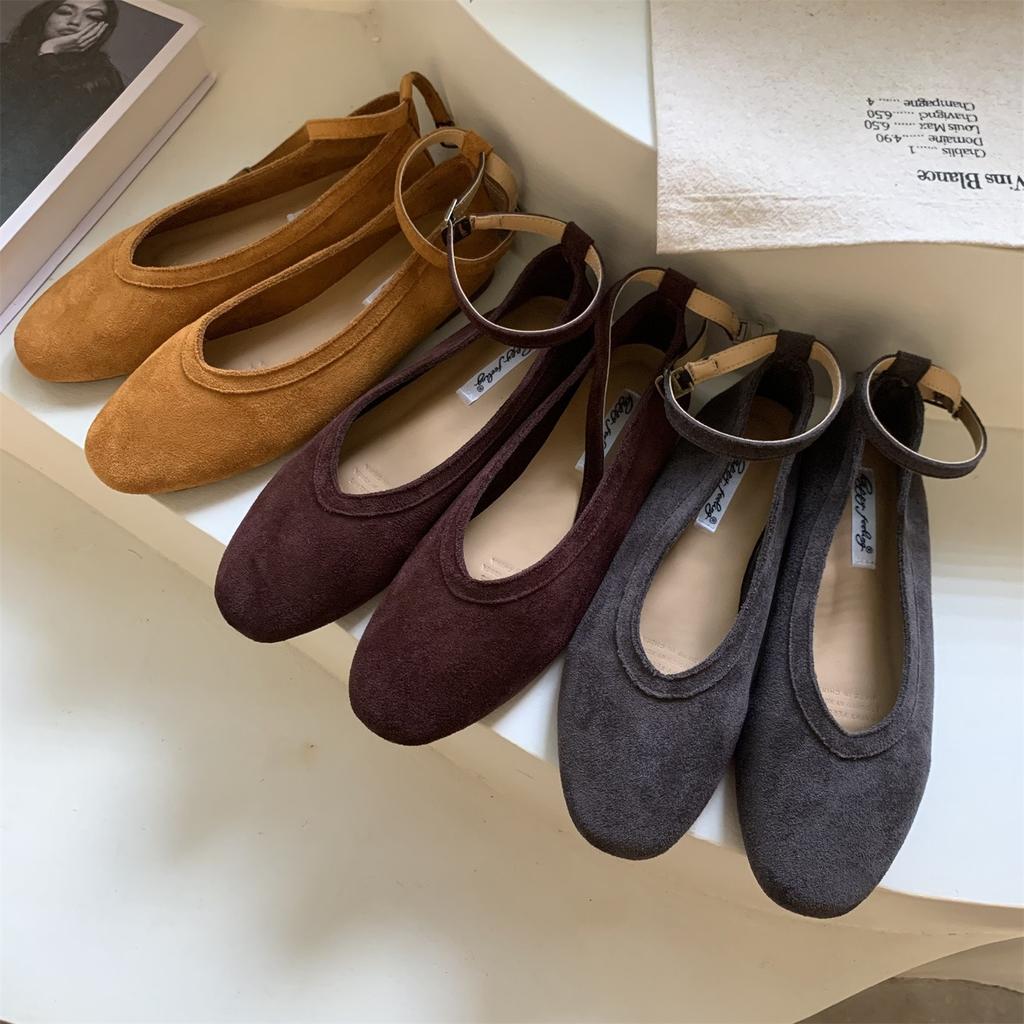 Fashion Bailamos Brand Autumn Women Flat Shoes Ladies Round Toe Mary Jane Shoes Soft Sole Shallow Slip On Ballerinas Shoe Dree Shoes Mu