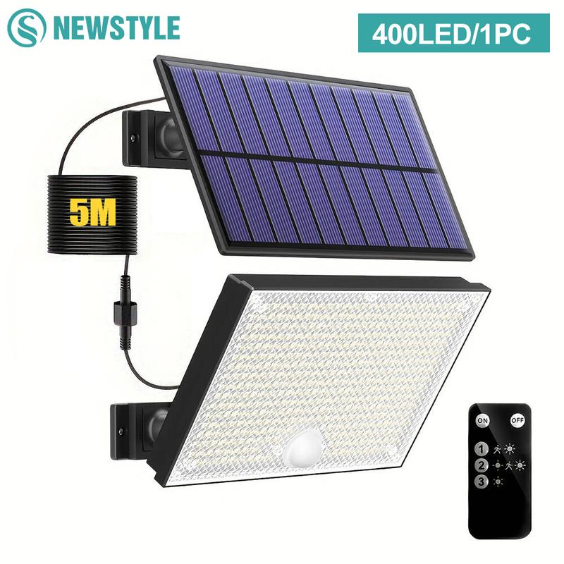 New 400LEDS Solar Lights Outdoor Motion Sensor Solar Security Lights 3 Modes Garden Light Waterproof Solar Powered Light Yard Sh