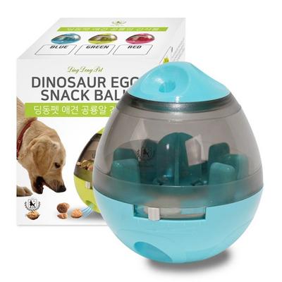 Dingdong Pet Dinosaur Egg Snack Ball 9,5 x 12,5 cm, niebieski, 1 szt.