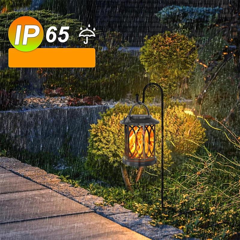 Dancing Flame Solar Light For Outdoor Solar Lantern Outdoor Flame Lamp Clip Lantern Landscape Pendant Lamp Outdoor Solar Lights