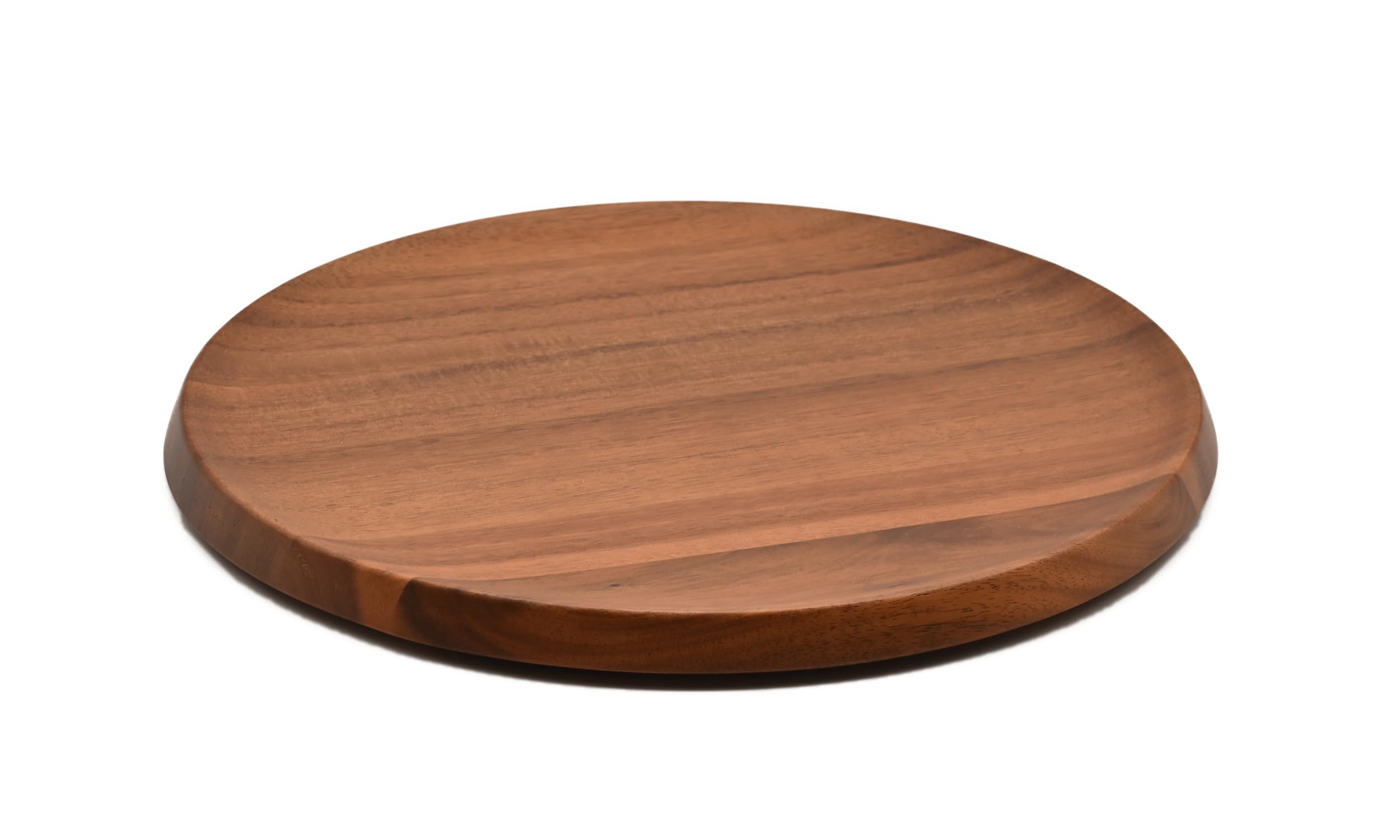 

Swanson Trading Co., Ltd. Wooden Plate, Thick Type, Approx. Diameter 24cm x Height 1.5cm, Acacia Wood, Stackable, Lightweight, Rd.240 HF-235