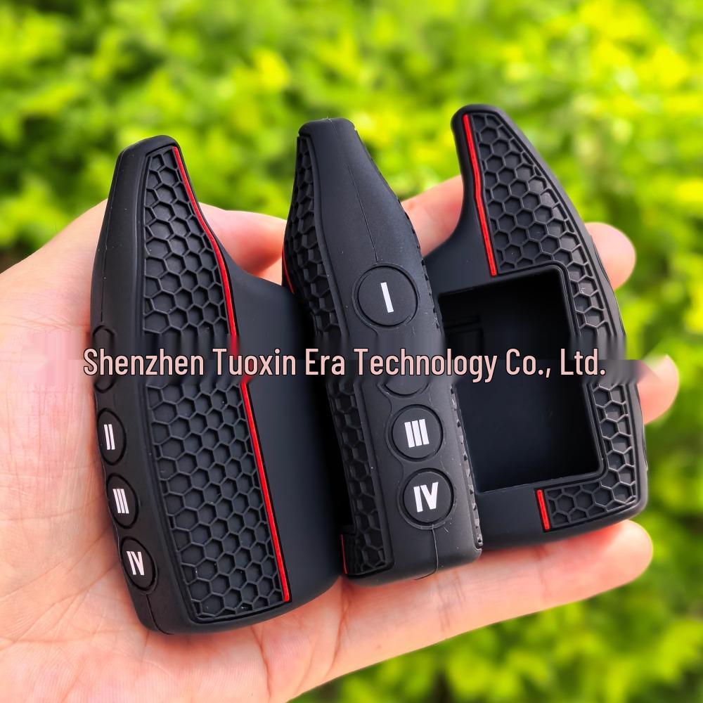 Silicone Protective Cover for Russian B9A9 Alarm Remote with Half-Honeycomb Pattern