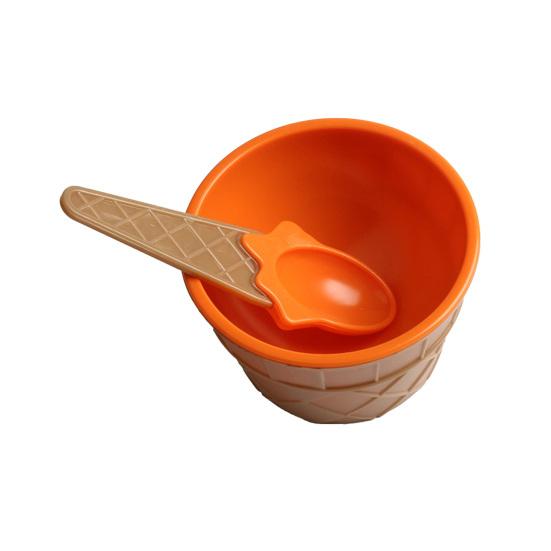 1 Set Schüssel Eisbecher Umweltfreundlich Cartoonform Plastik Dessert Joghurtbecher