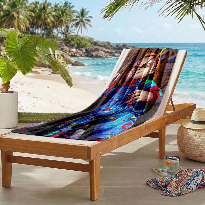 Chucky Fashion Beach Towel: Ideal for Summer Adventures Soft, Absorbent and Quick Drying Suitable for Swimming and Bathing