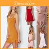 Elegant Women Fashion Mini Pleated Sling Dress Skirt Sleeveless Cocktail Dress