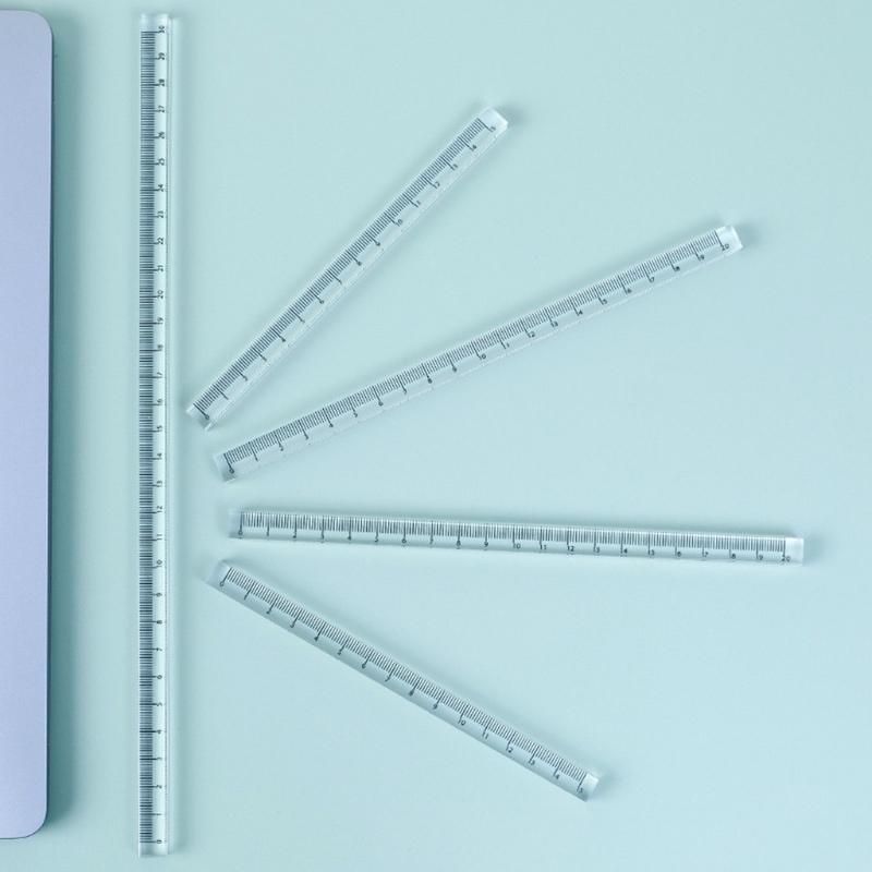 Transparent Plastic Ruler 0-30cm Straight Ruler for Artists Designers Student Architect Engineer Teacher