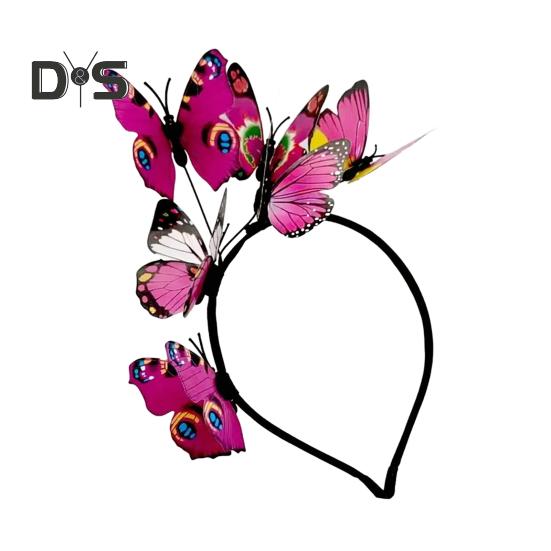 Damskie opaski na głowę kolorowe motyle dekoracje ślubne opaski na włosy imprezy cosplay halloween akcesoria do włosów