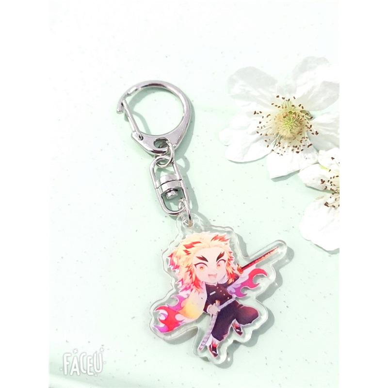 Anime Keychains Keychain Demon Slayer Kimetsu No Yaiba Acrylic Key Ring Cute Funny Cartoon for Friends