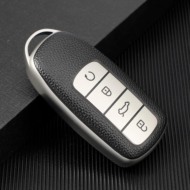 

4 Buttons TPU Leather for Chery Tiggo 8 Pro Tiggo 8plus New 5 Plus 7pro Car Smart Key Case Cover Shell Bag Protector
