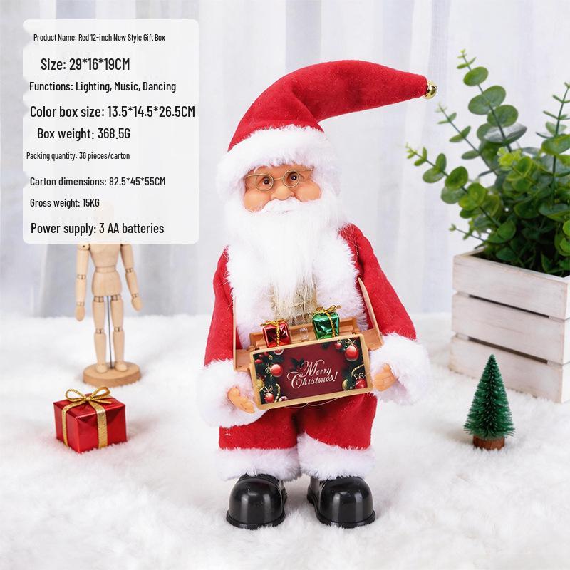 Electric Climbing Ladder Santa Claus Toy for Kids' Christmas Decoration