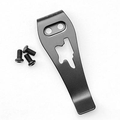 1 Piece Stainless Steel Back Clip for Pocket Knife Waist Clamp Folding Knives Handle DIY Make Accessories Parts with 3pcs Screws