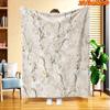 1pc Cherry Blossom Blanket Suitable for All Seasons, Soft Flannel Throw Bedspread with Branch Print, Machine Washable Bedspread for Couch, Sofa, - Coz