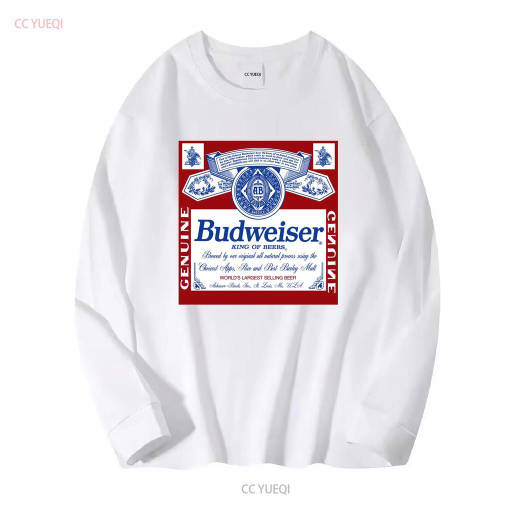 Officially Licensed Budweiser T Shirt Vintage Washed Designer Clothes Streetwear Casual Unisex Breathable Slightly Stretched