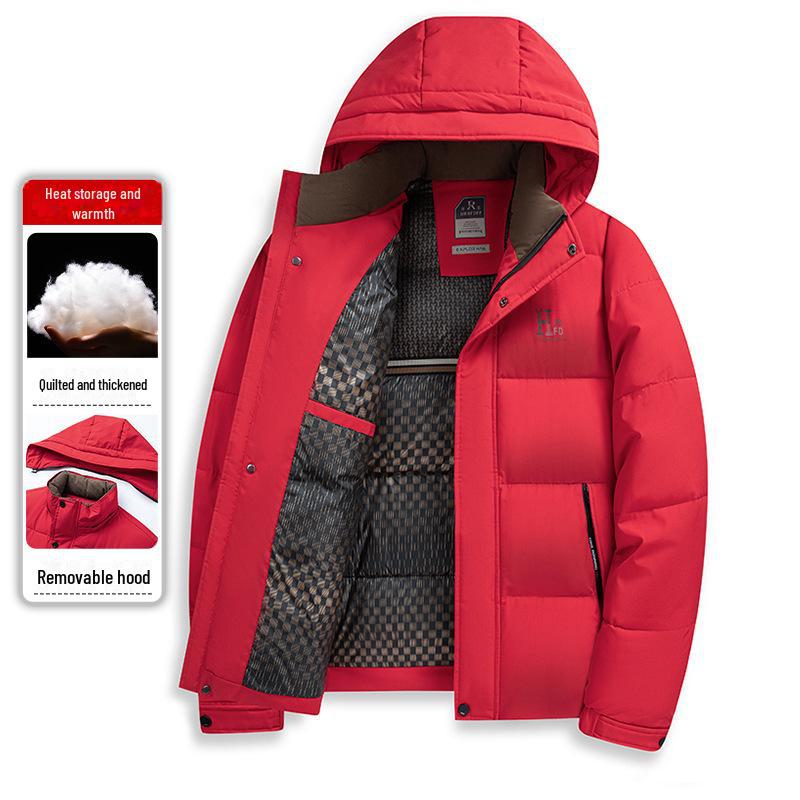 2024 Herren Dicke Baumwolljacke mit Stehkragen - Langarm Wintermantel für Mittelalte und Ältere