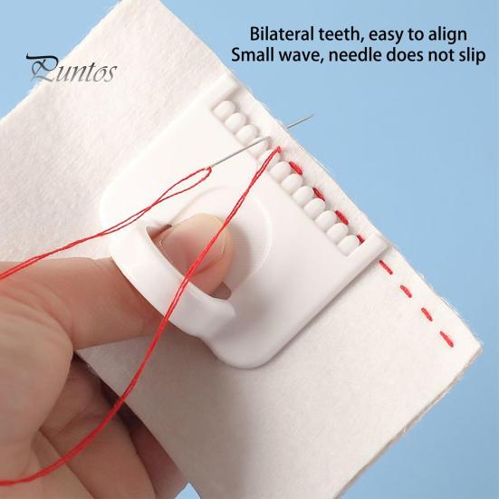 3 Pcs Thumb Sewing Template Hand Sewing Seam Guide Finger Overlock Ruler with Scale Quilting Tool for Equal Stitches DIY Embroidery Leather Crafts