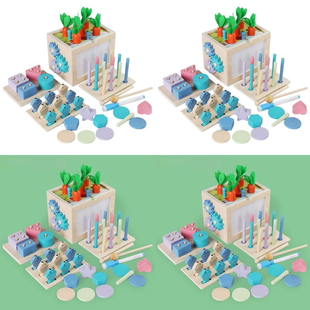 Childrens Wooden Educational Puzzle Toy With Shape Matching For Early Learning Development