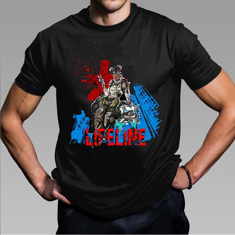 Apex Legends Game Print Short Sleeve Harajuku Fashion Apex T-shirt Men Women Black Streetwear Cool Cosplay Teeshirt Tops