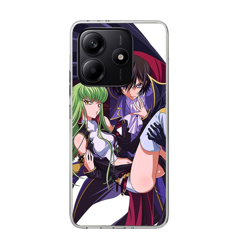 Code Geass Anime Phone Case For Xiaomi Redmi Note 15 14 13 12S 12 Pro Plus 11S 11E 11 11T 10S 10 Art Soft Pattern Cover Redmi No