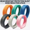8Pcs Quiet Wheel Covers for Luggage Solid Color Rubber Suitcase Wheel Protectors Reduce Noise Easy Install for Travel