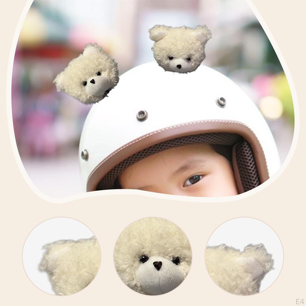 1 Pair Helmet Decorations Attachment Easy To Install Universal Fun Lovely Ornaments Decor