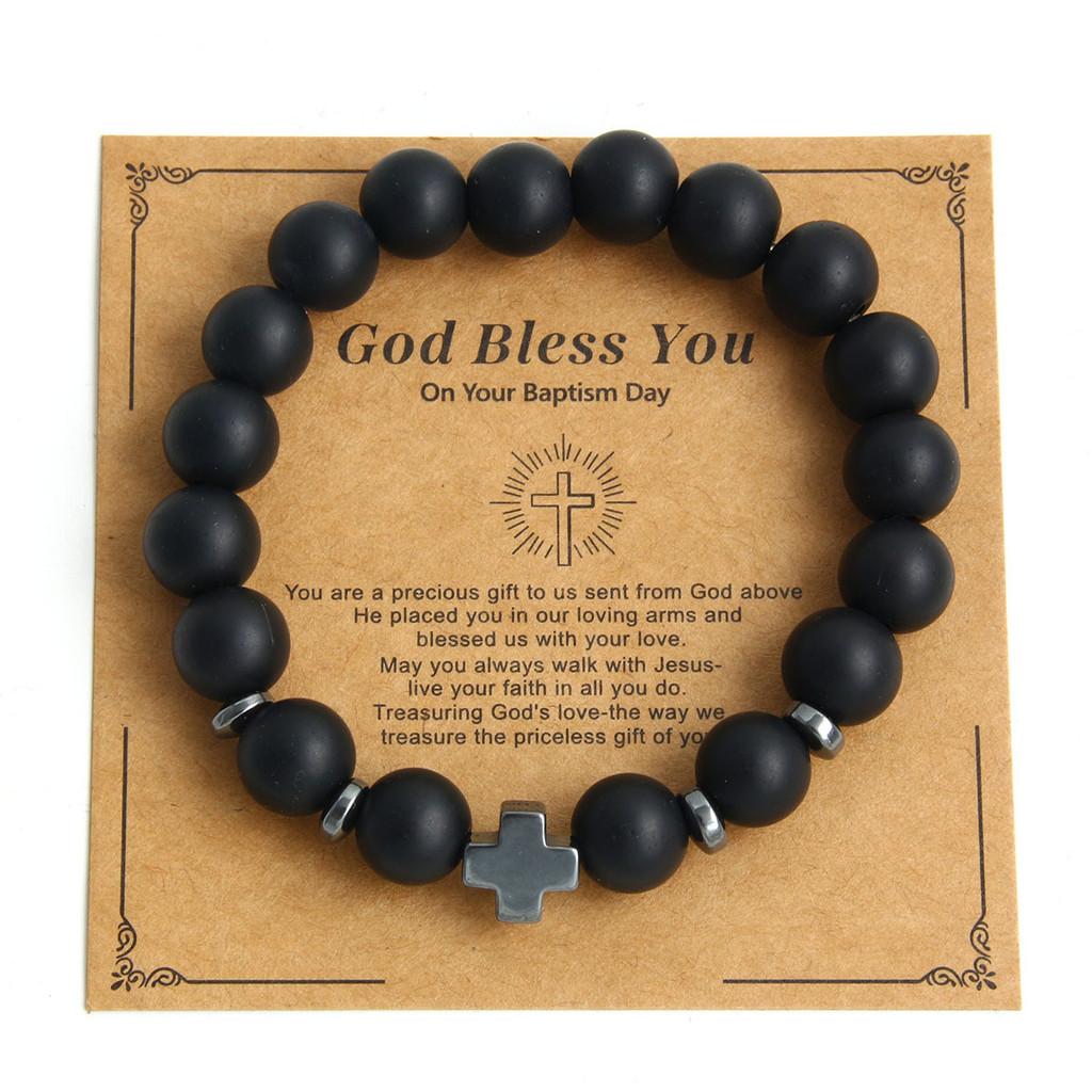 Geometric Wooden Beaded Bracelets With Stainless Steel Spacers For Men And Women