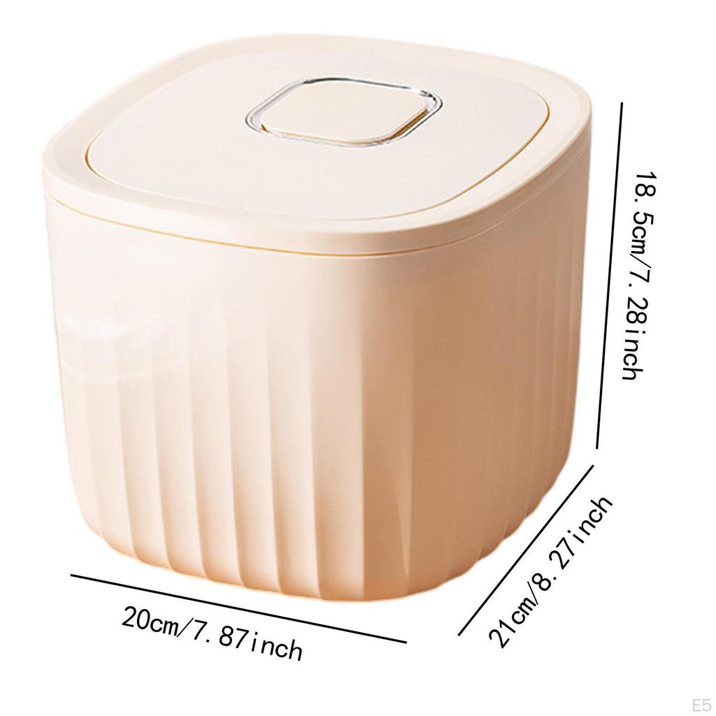 Cereal Bucket, Rice Container, 5 kg Storage Organizer Can Airtight Flour Dispenser Sealed Bin for