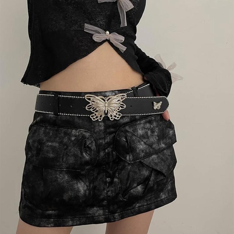 Fashion Waist Belt Women PU Belt Y2K Cool Girl Waist Decor Clothing Accessories