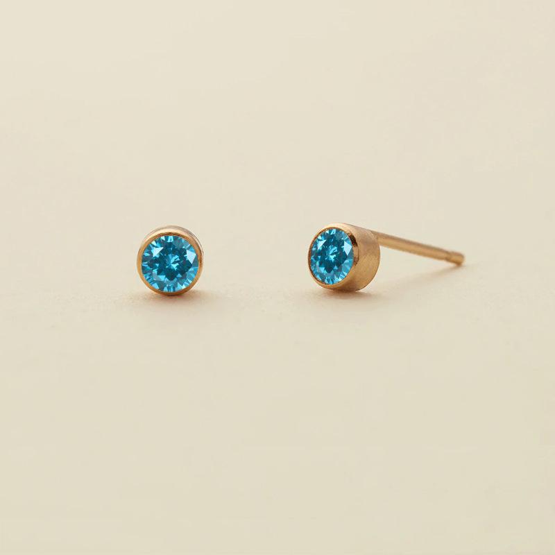 eManco Colorful Rhinestone Diamond-Studded Earrings, Stainless Steel Gold-Plated Ear Cuff.