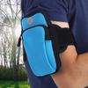 Outdoor Sport Running Jogging Exercise Gym Arm Wrist Pouch Armband Phone Case Bag Blue