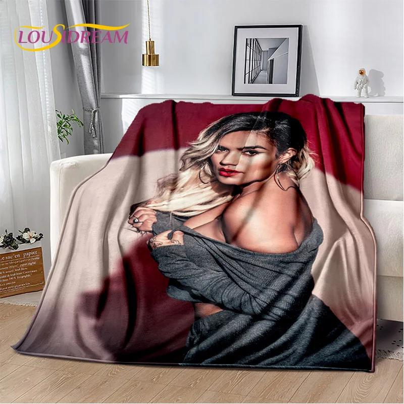 Karol G Singer Printing HD Blanket,Soft Throw Blanket for Home Bedroom Bed Sofa Picnic Travel Office Rest Cover Blanket Kids