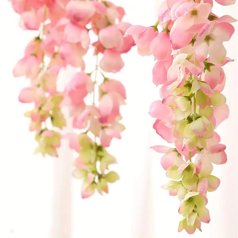 1pc Artificial Ceiling Wisteria Flower, WeddingHall Decoration Flower, Wisteria Flower, Ceiling Or Garden Artificial Flower