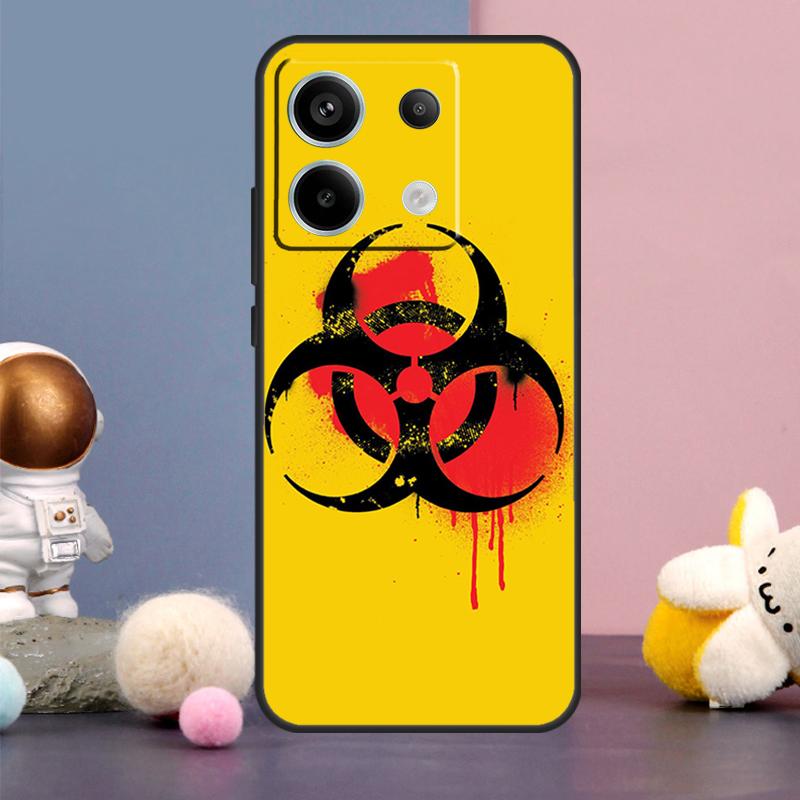 Biohazard Symbol Logo Case For Xiaomi Redmi Note 14 9 10 11 12 13 15 Pro Plus Redmi 15 15C 14C 10C 12C 13C Cover