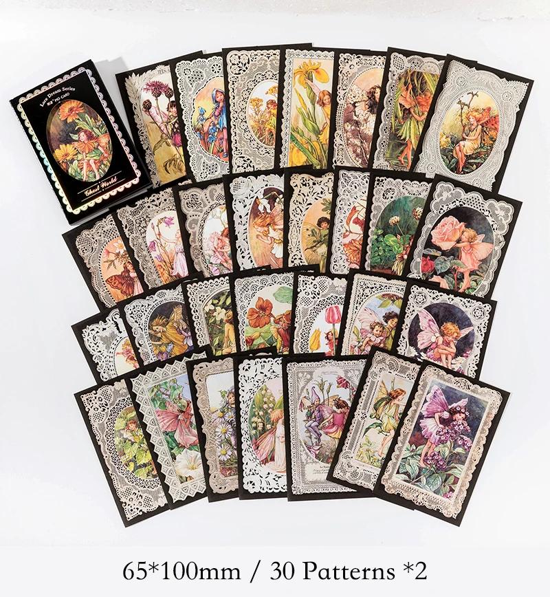 60pcs/pack Vintage Scrapbooking Supplies Materials Paper Decor Junk Journal School Diary Marking Stationery Memo Paper