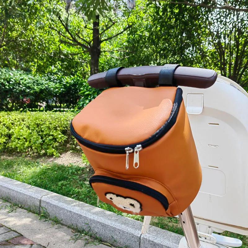 

Детская коляска сумка-седло Милая детская коляска Водонепроницаемая бутылочка для кормления Детские подгузники Органайзеры Сумка для хранения коляски Аксессуары