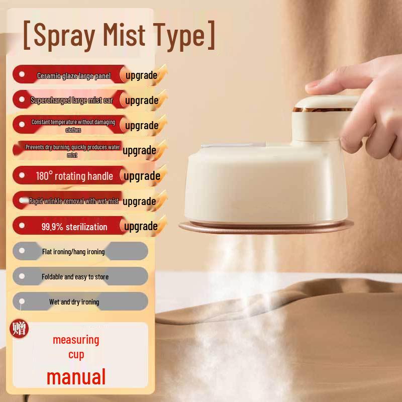 Compact Handheld Garment Steamer for Home and Dorm Use