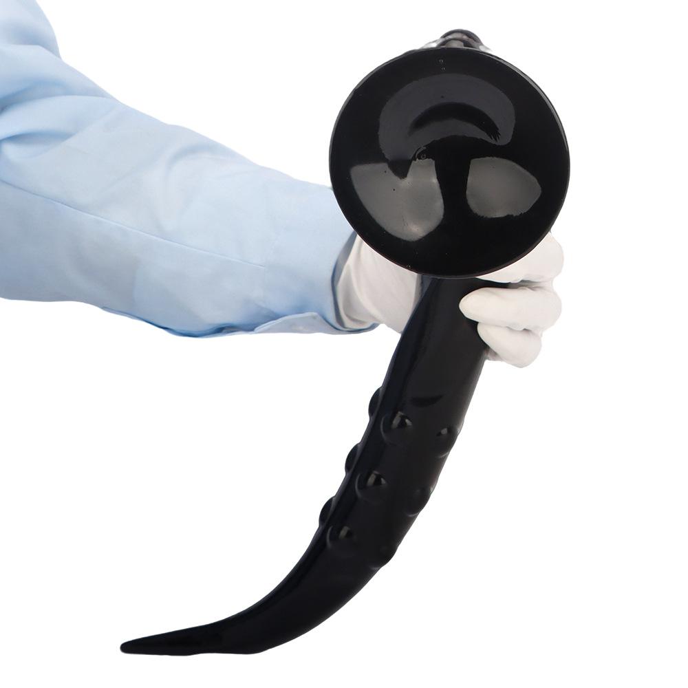 Plug Anal PVC Noir Extra Long Dilatateur Anal Jouet Sexuel Strap-on Pénis Dick Réaliste Grosse Queue Fisting