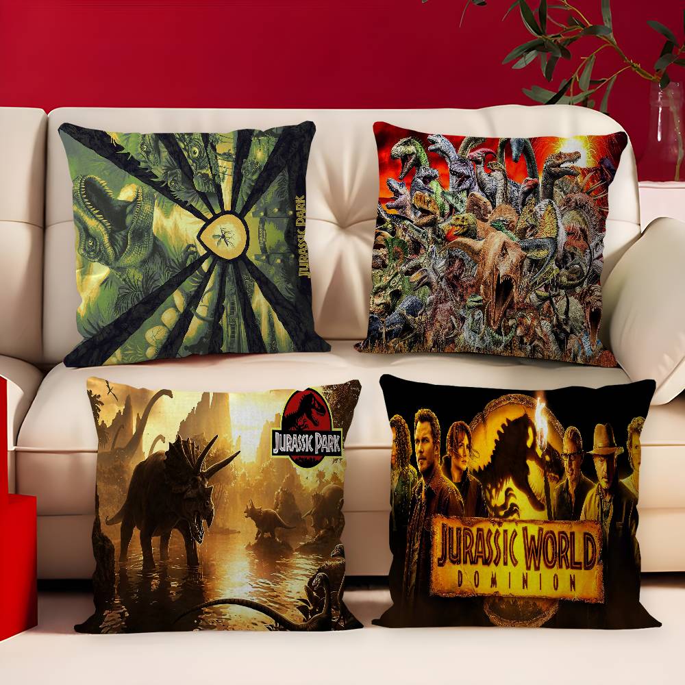 J-Jurassic P-Park Kudde Gåva Hemmakontor Dekoration Sovrum Soffa Bil Kuddfodral fodral 45x45