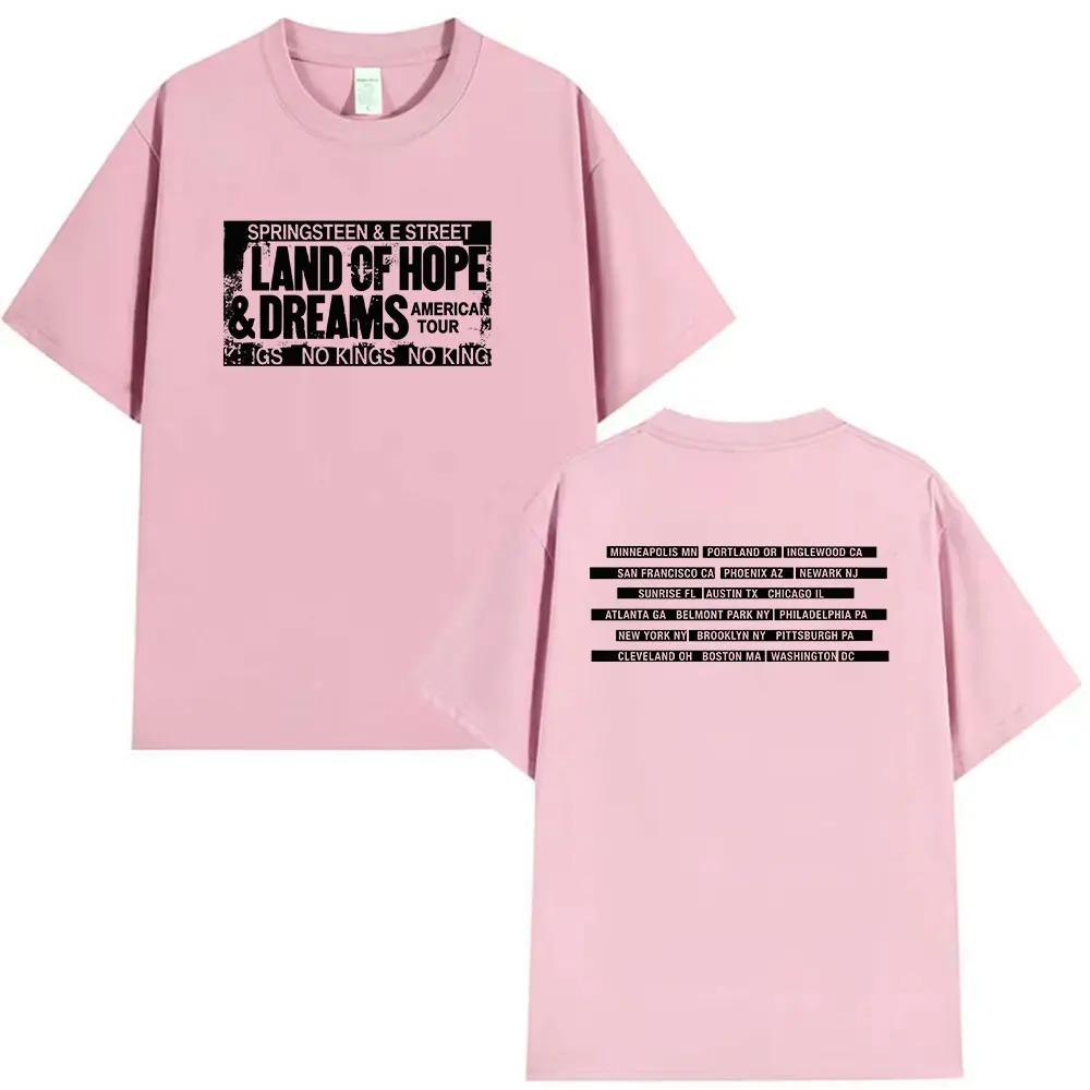 Bruce Springsteen Land of Hope & Dreams Tour 2026 Print T Shirt Men Women Clothing Fashion Short Sleeve T-shirt 100% Cotton Tees