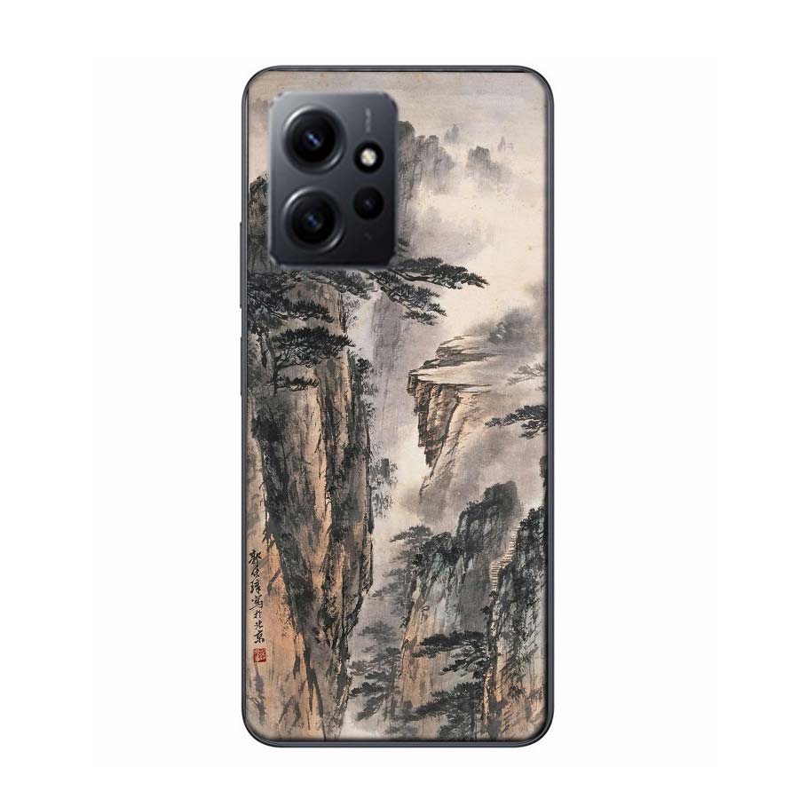 Chinese Style ink Painting Art Phone Case For Redmi 12 13C 12C 15C 9 10 10C Note 13 Pro Plus 14 15 Pro 9T 9C 9A TPU Soft Cover C