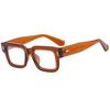 New retro square thick leg flat mirror anti-blue light glasses daily commute plain student office glasses