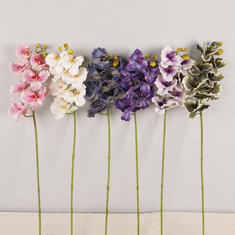 Butterfly Orchid Artificial Orchid Flower Real Touch Realistic Faux Phalaenopsis Artificial Handmade Simulation Big Moth Orchid