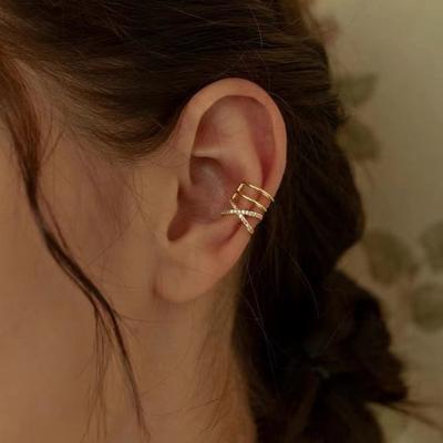 Light Luxury High-Grade Elegant Ear Clip Non-Pierced Female Niche Retro Ear Clip Earrings Earrings