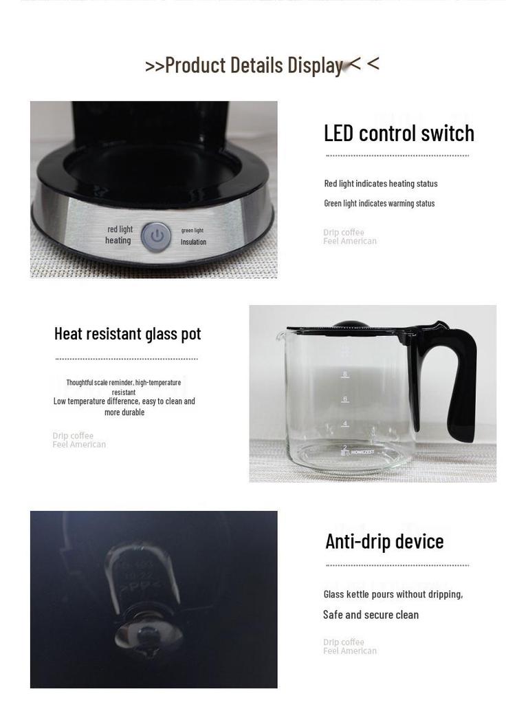 Portable All-Steel Automatic Drip Coffee & Tea Maker