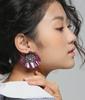 Mirabo Vintage Sequin Flower Earrings-taffy Pink